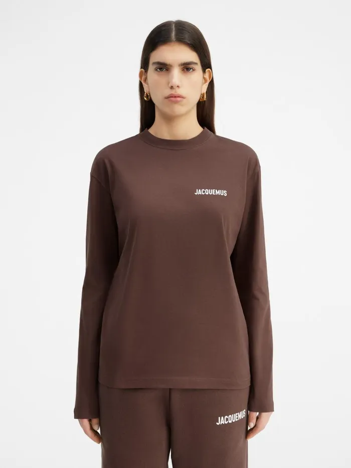 WomenMen Tshirts JACQUEMUS The Longsleeve Tshirt Brown WomenMen Tshirts JACQUEMUS The Longsleeve Tshirt Brown
