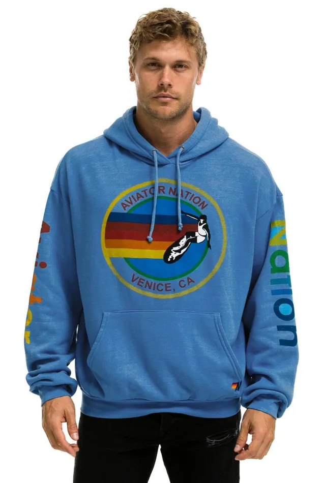 WomenMen Tops Aviator Nation AVIATOR NATION RELAXED PULLOVER HOODIE 8211 COBALT WomenMen Tops Aviator Nation AVIATOR NATION RELAXED PULLOVER HOODIE 8211 COBALT