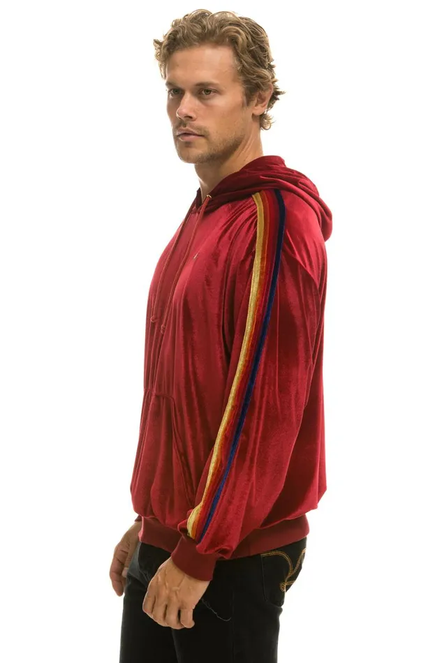 WomenMen Tops Aviator Nation CLASSIC VELVET RELAXED PULLOVER HOODIE 8211 RED WomenMen Tops Aviator Nation CLASSIC VELVET RELAXED PULLOVER HOODIE 8211 RED