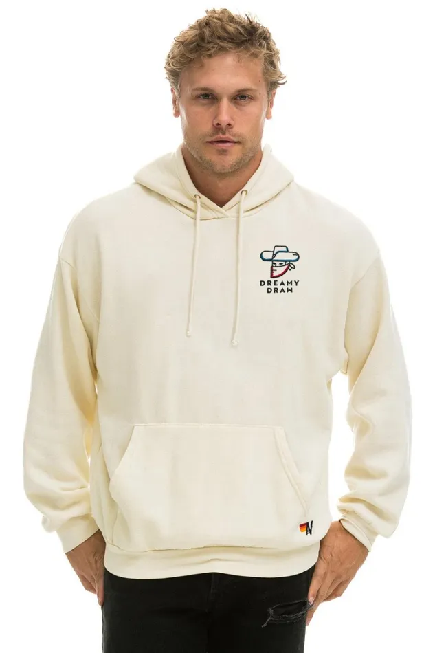 WomenMen Tops Aviator Nation DREAMY DRAW 2023 RELAXED PULLOVER HOODIE 8211 VINTAGE WHITE