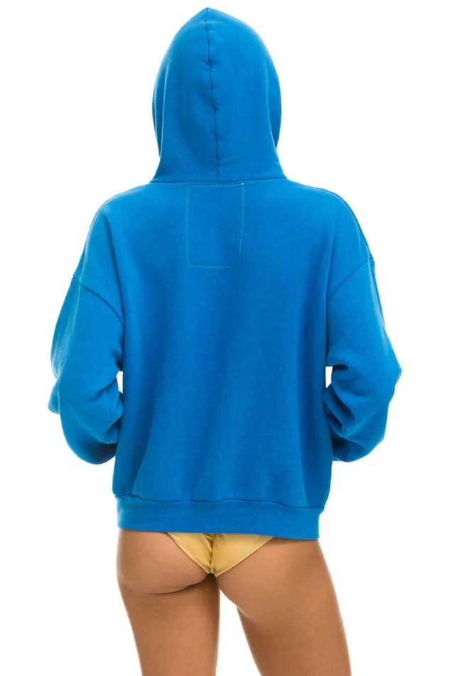 WomenMen Tops Aviator Nation LOCALS ONLY RELAXED PULLOVER HOODIE 8211 OCEAN