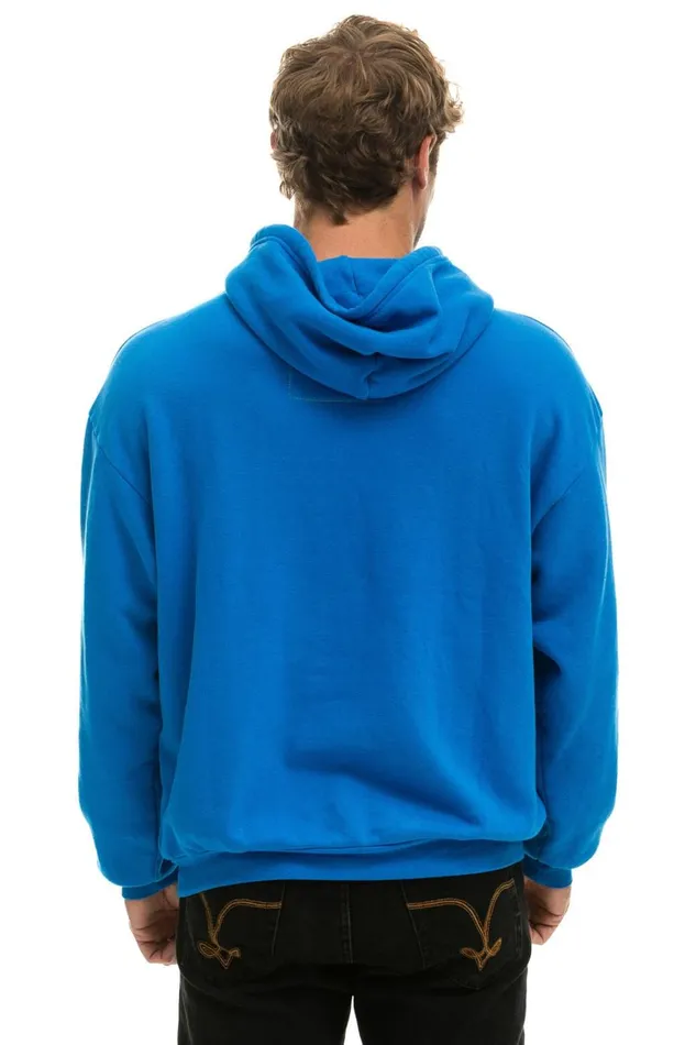 WomenMen Tops Aviator Nation LOCALS ONLY RELAXED PULLOVER HOODIE 8211 OCEAN