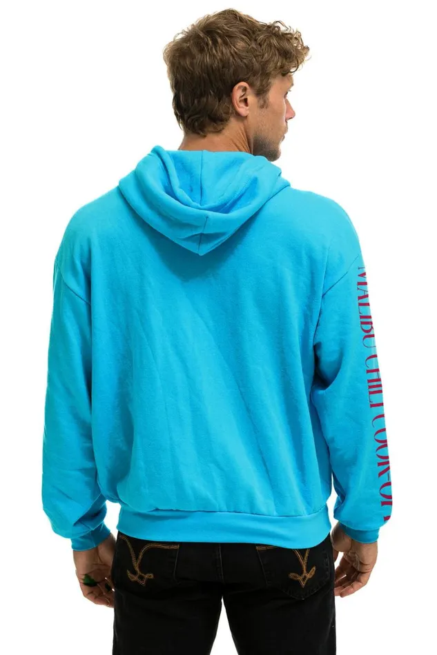 WomenMen Tops Aviator Nation MALIBU CHILI COOKOFF 2023 ZIP HOODIE RELAXED 8211 NEON BLUE