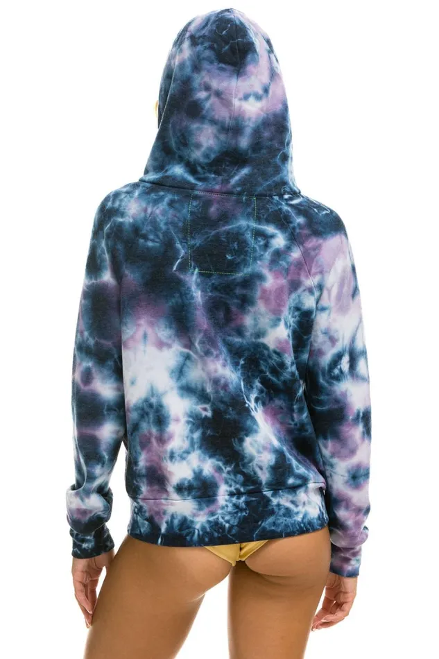 WomenMen Tops Aviator Nation RELAXED HAND DYED ZIP HOODIE 8211 TIE DYE BLUE PURPLE WomenMen Tops Aviator Nation RELAXED HAND DYED ZIP HOODIE 8211 TIE DYE BLUE PURPLE