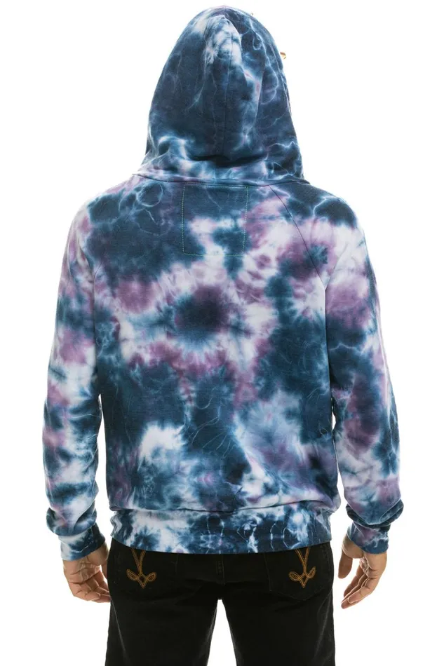 WomenMen Tops Aviator Nation RELAXED HAND DYED ZIP HOODIE 8211 TIE DYE BLUE PURPLE WomenMen Tops Aviator Nation RELAXED HAND DYED ZIP HOODIE 8211 TIE DYE BLUE PURPLE
