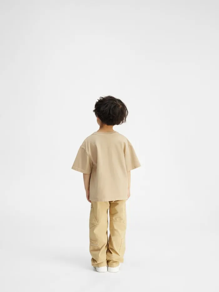 WomenMen Tops JACQUEMUS The Bolso Kids039 Tshirt Dark Beige