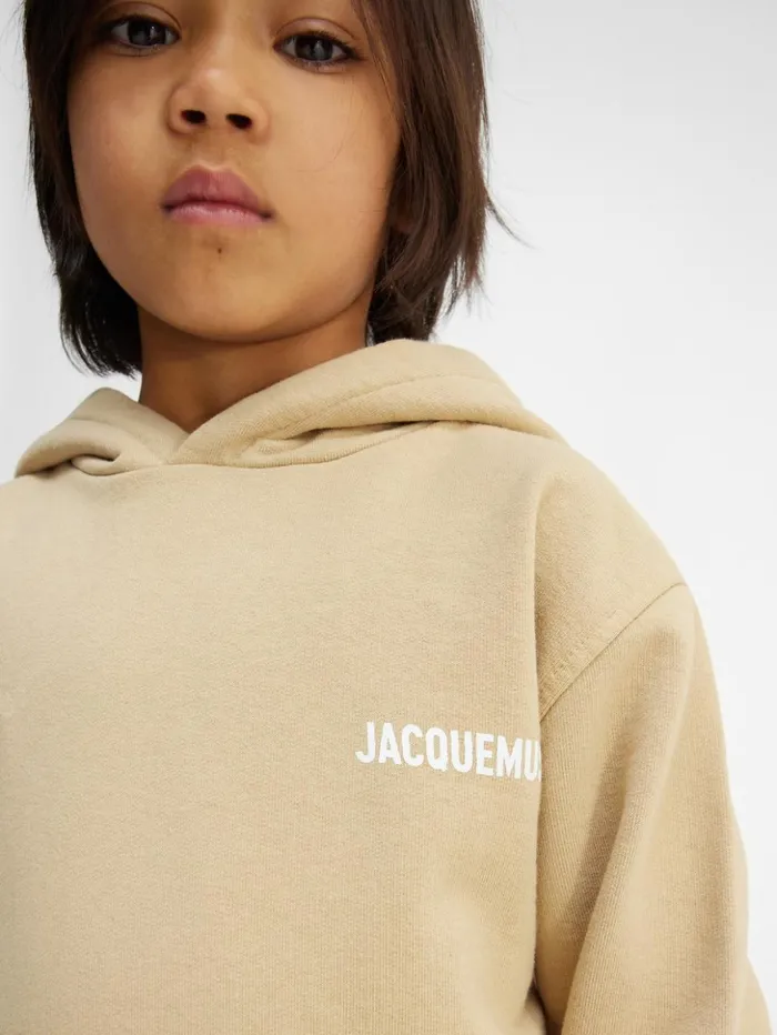 WomenMen Tops JACQUEMUS The Jacquemus Kids039 Sweatshirt Dark Beige