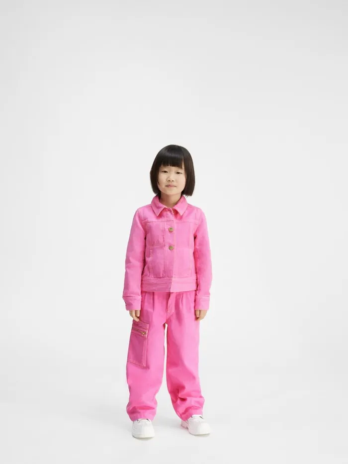 WomenMen Tops JACQUEMUS The Kids039 DeNmes Denim Jacket Pink