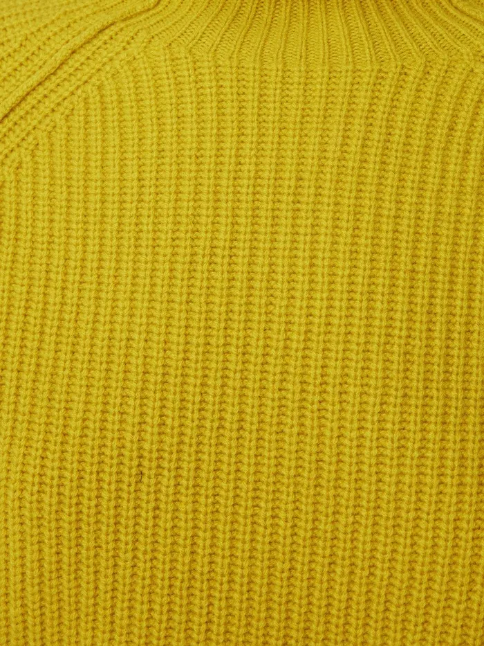 Women Merino Fishermans Rib Jumper Mustard Jigsaw Knitwear and Cashmere