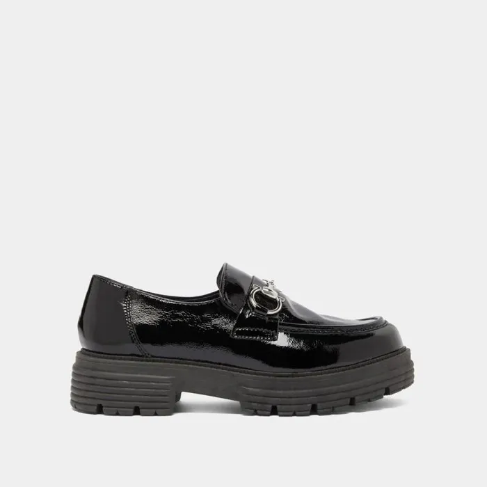 Women Moccasins With Bits And Notched Soles Black JONAK Loafers