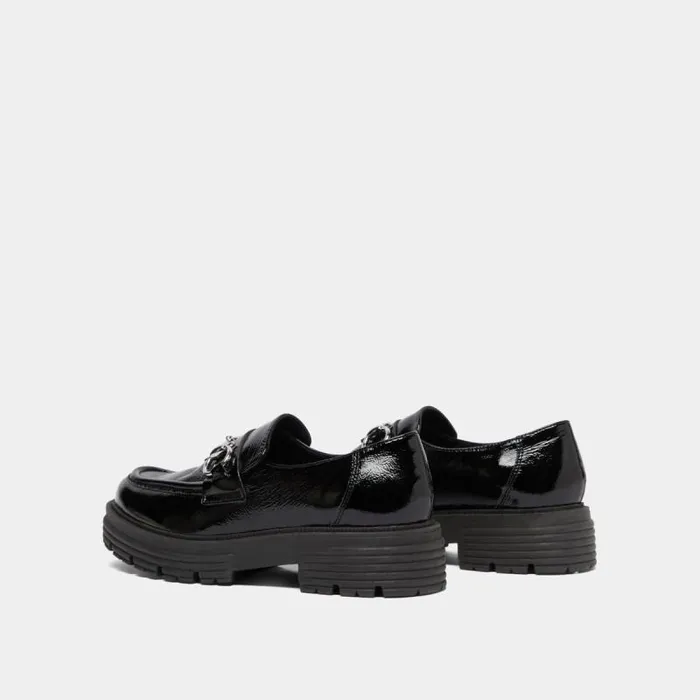 Women Moccasins With Bits And Notched Soles Black JONAK Loafers