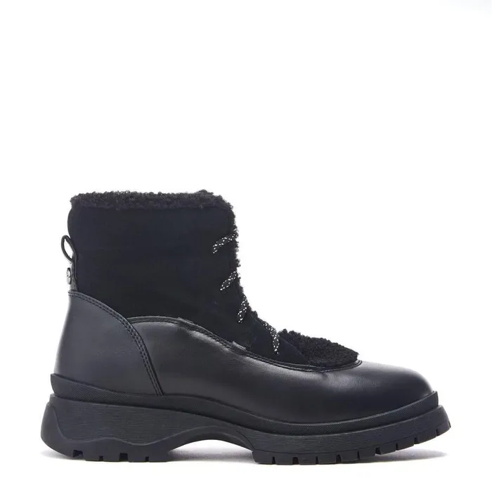 Women Moda In Pelle Black Boots Frostie Black Suede