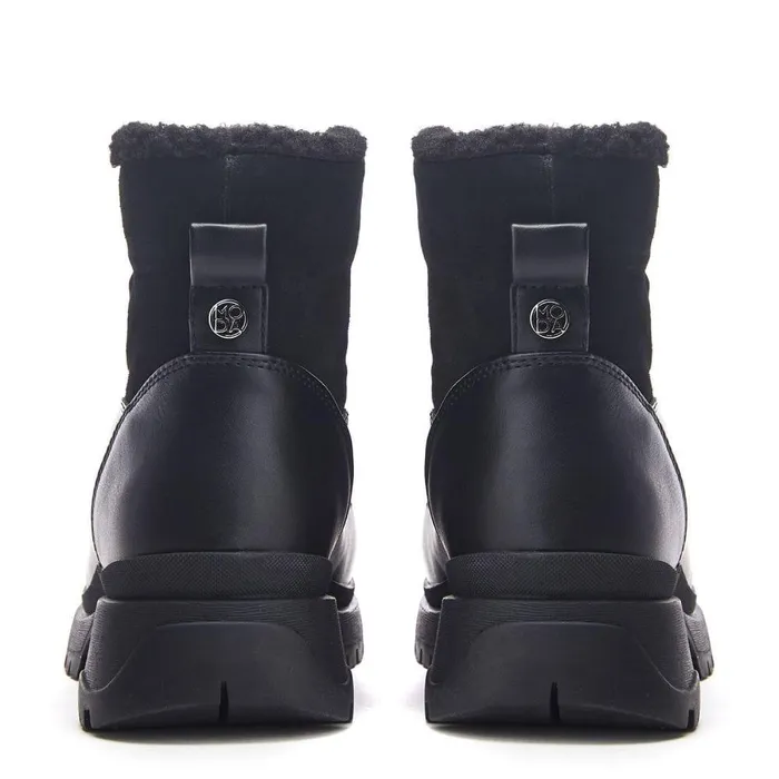 Women Moda In Pelle Black Boots Frostie Black Suede