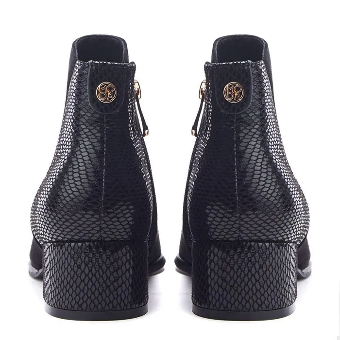 Women Moda In Pelle Black Boots Madeley Black Alcantara