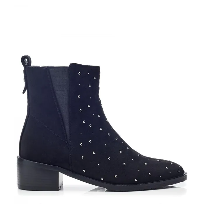 Women Moda In Pelle Black Boots Pernelle Black Alcantara
