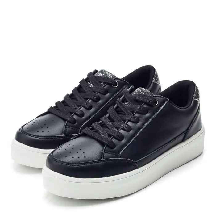 Women Moda In Pelle Black Trainers Bsoleful BJessie Black Leather