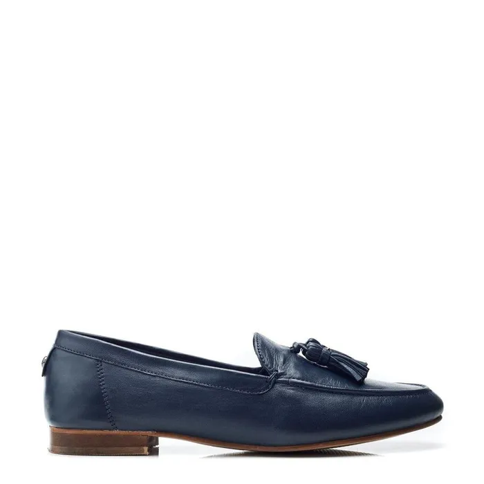Women Moda In Pelle Brogues And Loafers Ellmia Navy Leather