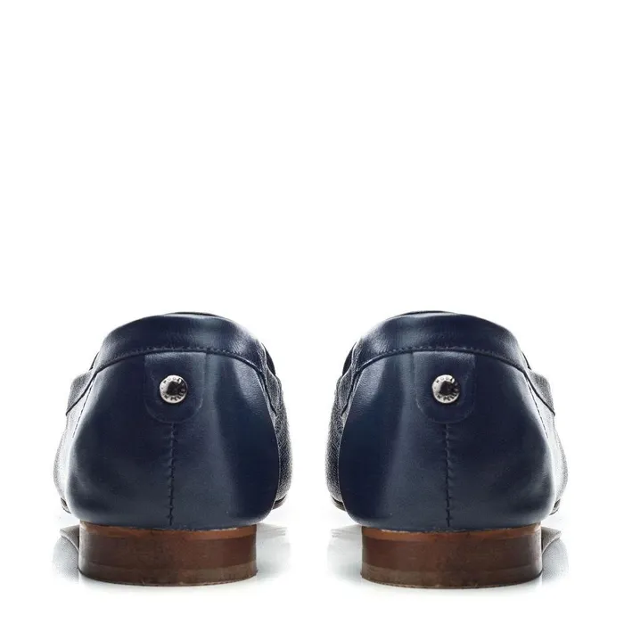 Women Moda In Pelle Brogues And Loafers Ellmia Navy Leather