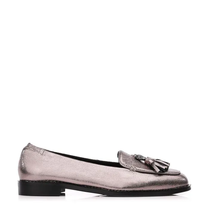 Women Moda In Pelle Brogues And Loafers Emmarose Pewter Leather