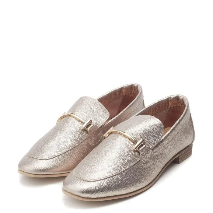 Women Moda In Pelle Brogues And Loafers Fayee Champagne Leather