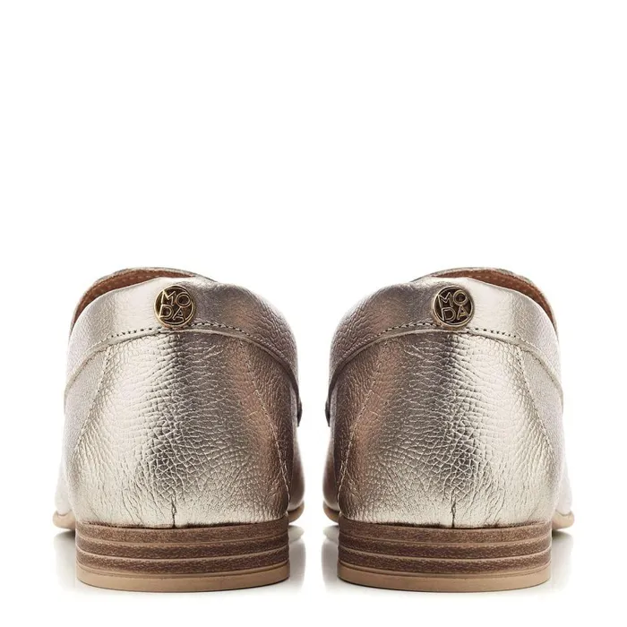 Women Moda In Pelle Brogues And Loafers Fayee Champagne Leather
