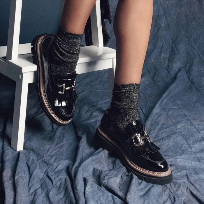 Women Moda In Pelle Casual Shoes Daniya Black Patent