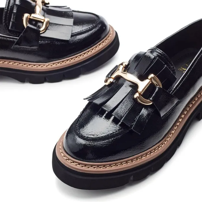 Women Moda In Pelle Casual Shoes Daniya Black Patent
