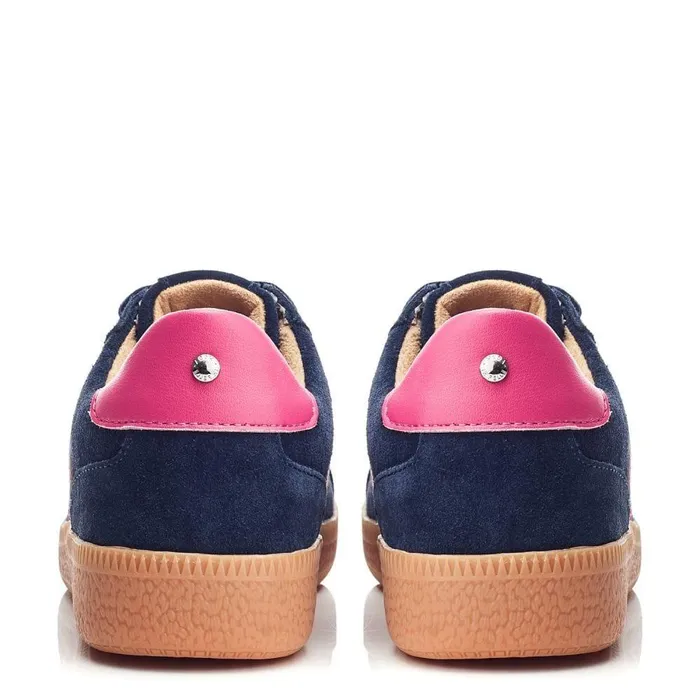 Women Moda In Pelle Casual Trainers Allette Navy Suede