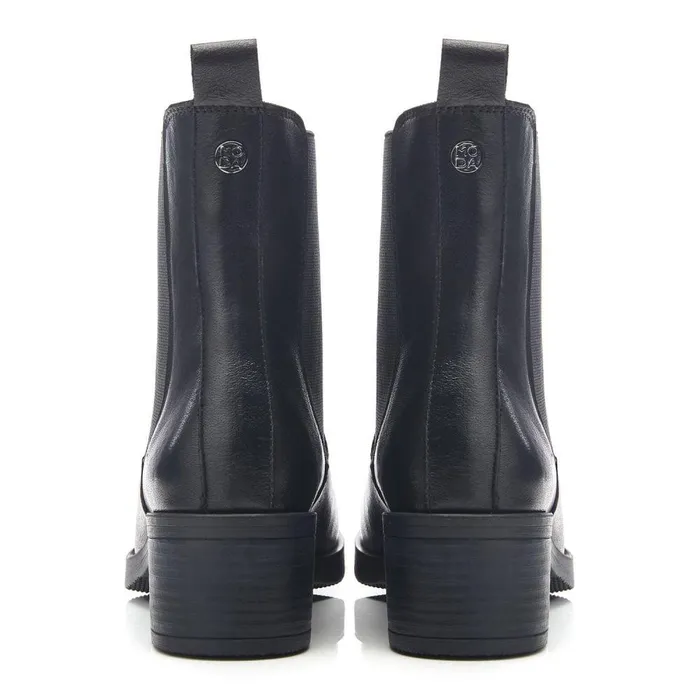Women Moda In Pelle Chelsea Boots Brooki Black Leather