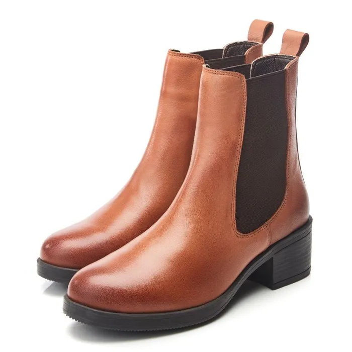 Women Moda In Pelle Chelsea Boots Brooki Tan Leather