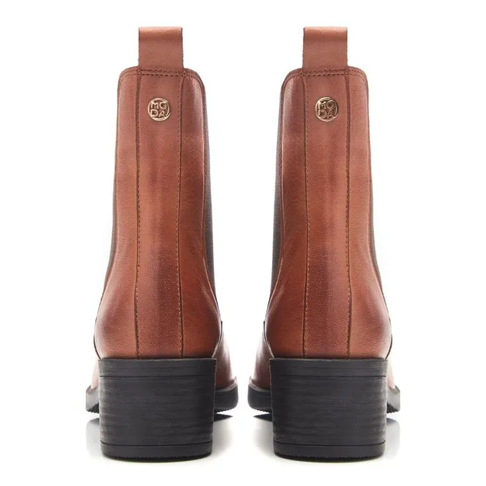Women Moda In Pelle Chelsea Boots Brooki Tan Leather