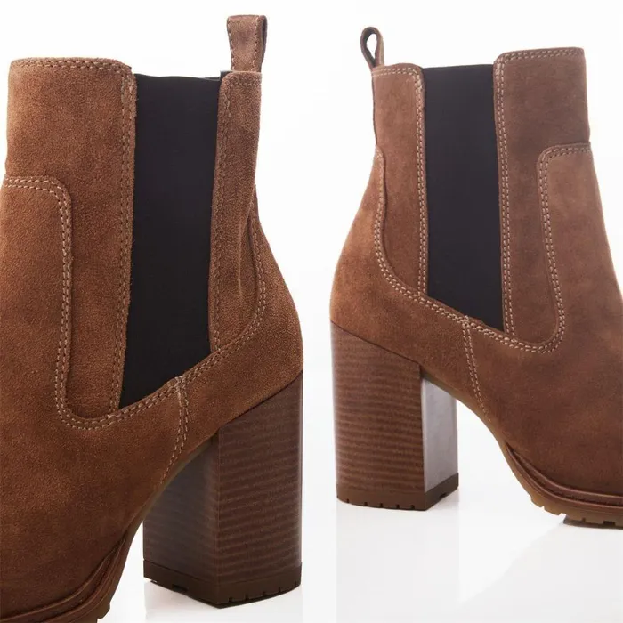 Women Moda In Pelle Chelsea Boots Kayari Tan Suede
