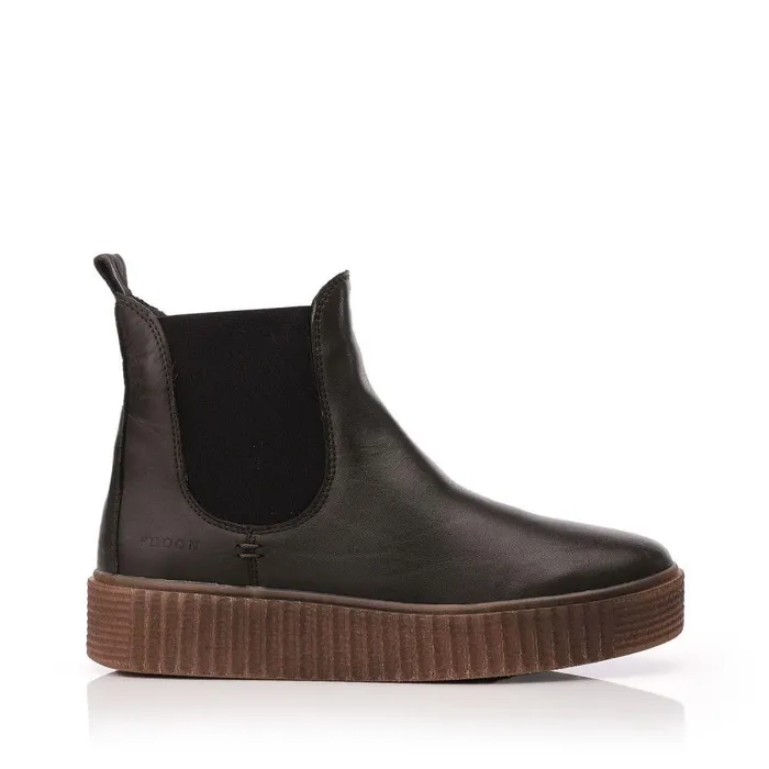 Women Moda In Pelle Chelsea Boots Shoon Sh Illom Olive Leather