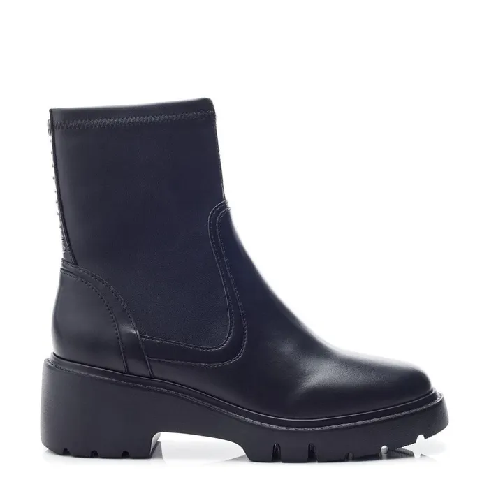 Women Moda In Pelle Chunky Boots Arvert Black Porvair