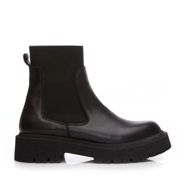 Women Moda In Pelle Chunky Boots Bsoleful BEnvy Black Leather