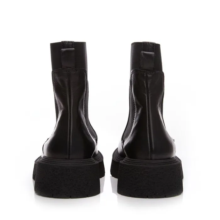 Women Moda In Pelle Chunky Boots Bsoleful BEnvy Black Leather