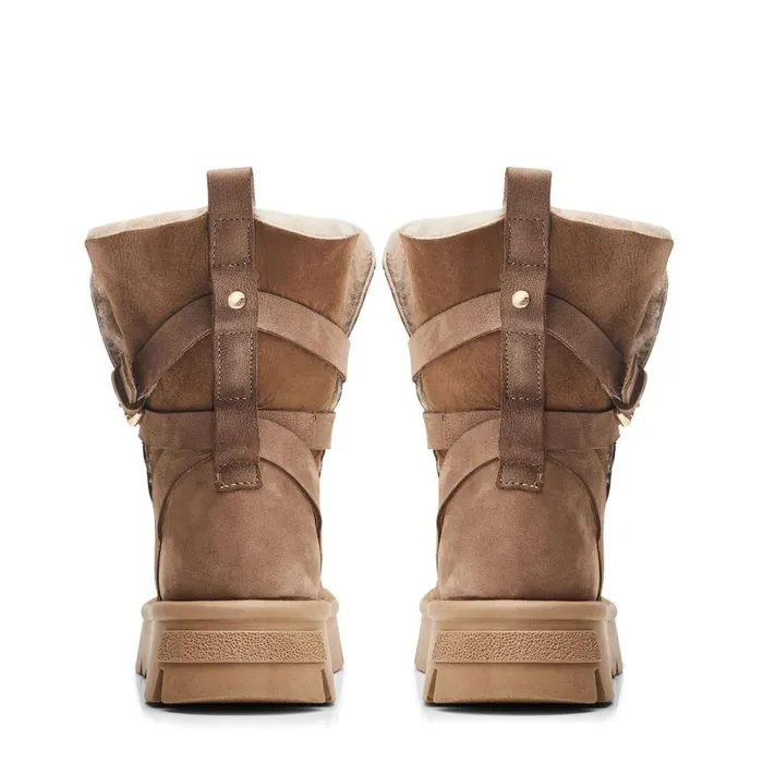 Women Moda In Pelle Chunky Boots Cassa Tan Leather