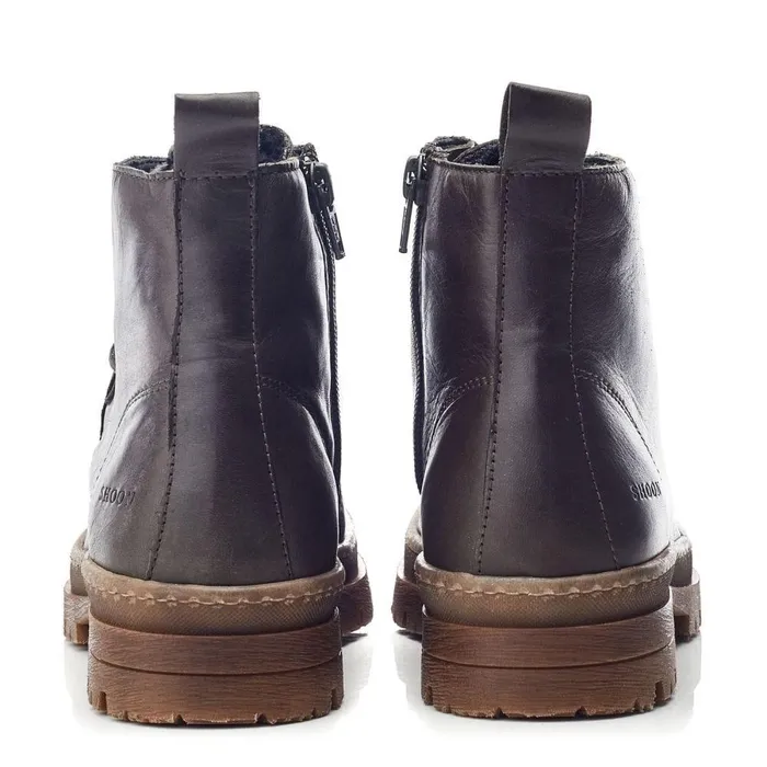 Women Moda In Pelle Chunky Boots Shoon Sh Orchid Olive Leather