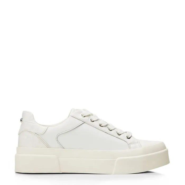 Women Moda In Pelle Chunky Trainers Amilyn White Leather