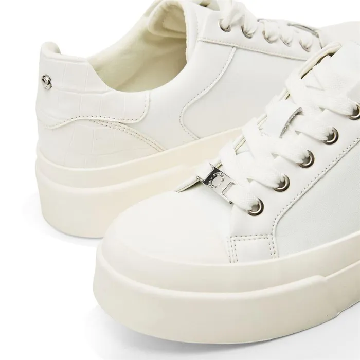 Women Moda In Pelle Chunky Trainers Amilyn White Leather