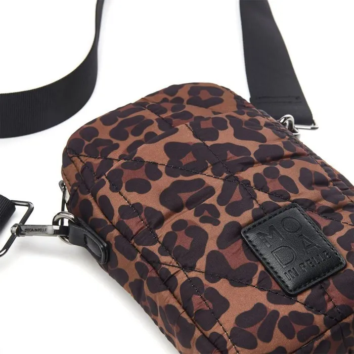 Women Moda In Pelle Crossbody Bags Ashtyn Bag Dark Leopard Nylon