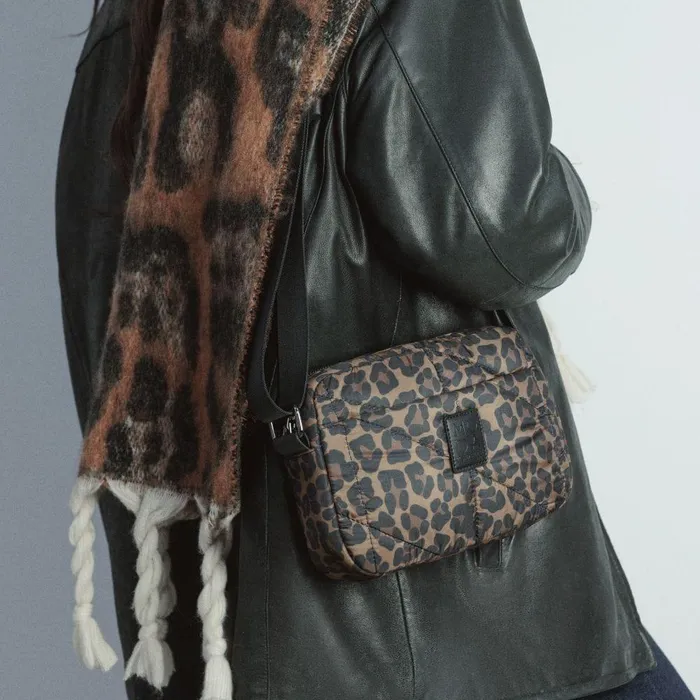 Women Moda In Pelle Crossbody Bags Azani Bag Dark Leopard Nylon