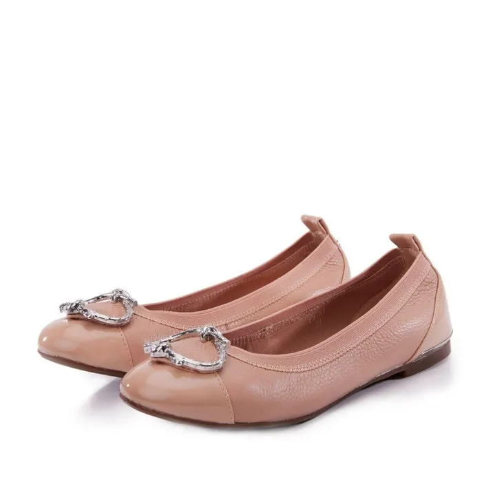 Women Moda In Pelle Flat And Ballerina Shoes Fairy W Cameo Leather