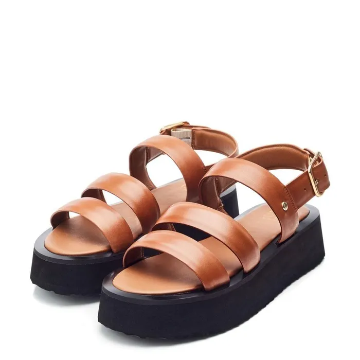 Women Moda In Pelle Flat Sandals Narla Tan Leather