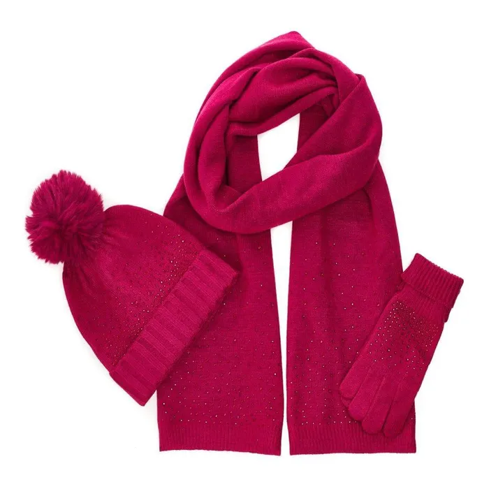 Women Moda In Pelle Gloves Praticiogiftset Pink Textile