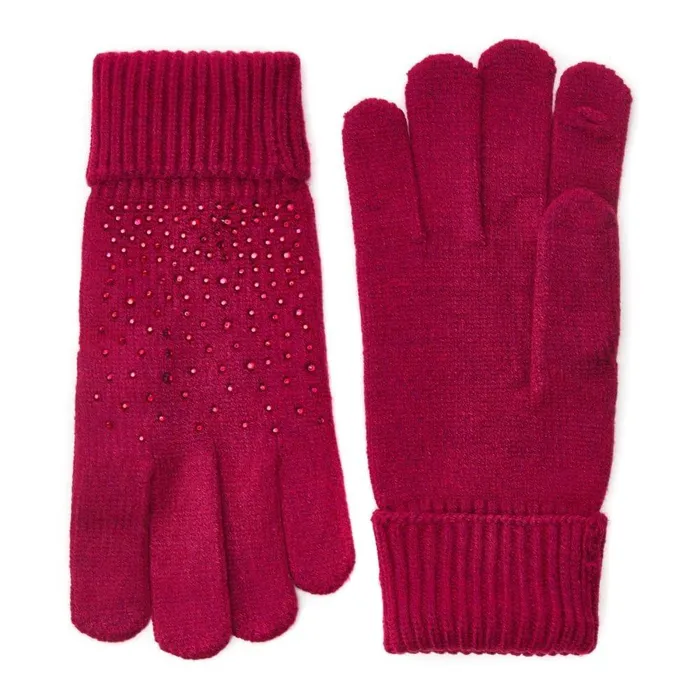 Women Moda In Pelle Gloves Praticiogiftset Pink Textile