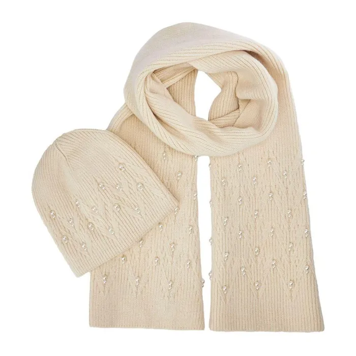 Women Moda In Pelle Hats Promysegiftset Cream Textile