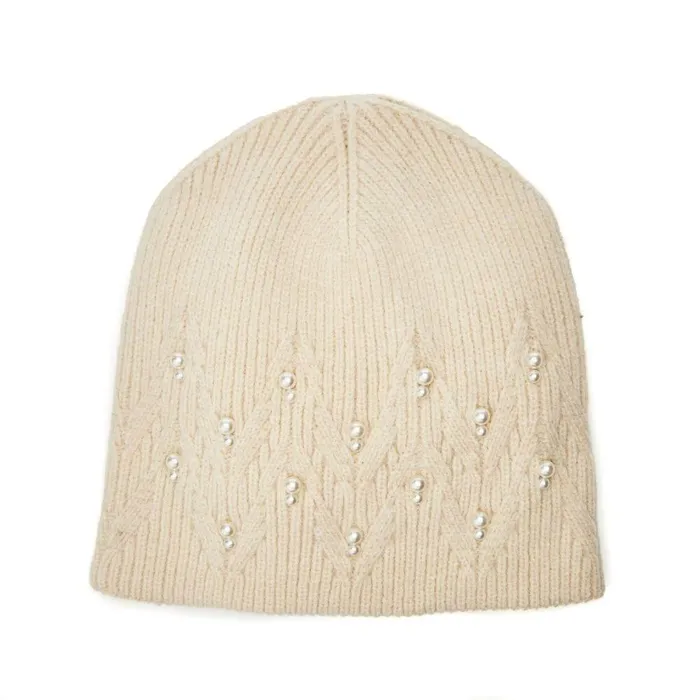Women Moda In Pelle Hats Promysegiftset Cream Textile