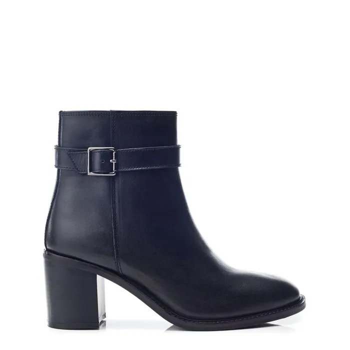Women Moda In Pelle Heeled And Wedge Boots Bsoleful BDolores Black Leather