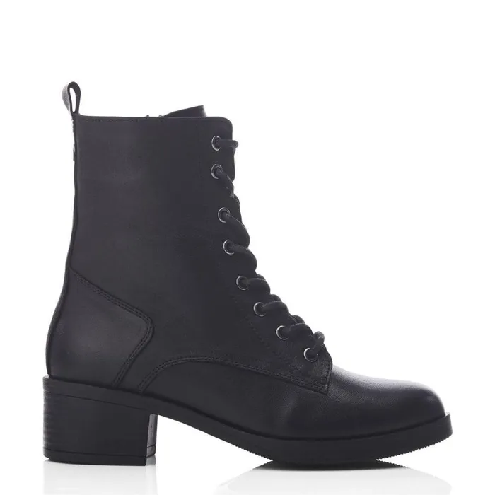 Women Moda In Pelle Heeled And Wedge Boots Calia Black Leather